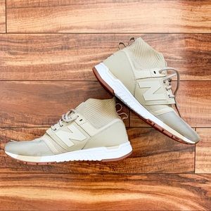 * SOLD * New Balance 247 Mid Sock Sneaker Tan